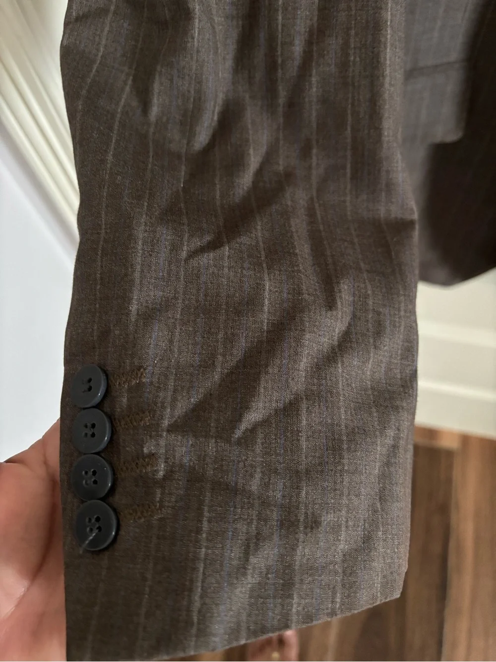 Giorgio Armani Men's Brown Pinstripe Sport Coat